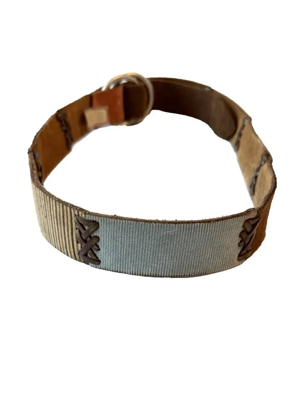 Lucky Brand Genuine Leather Suede Colorful Patchwork Belt Women's Size M 1.5